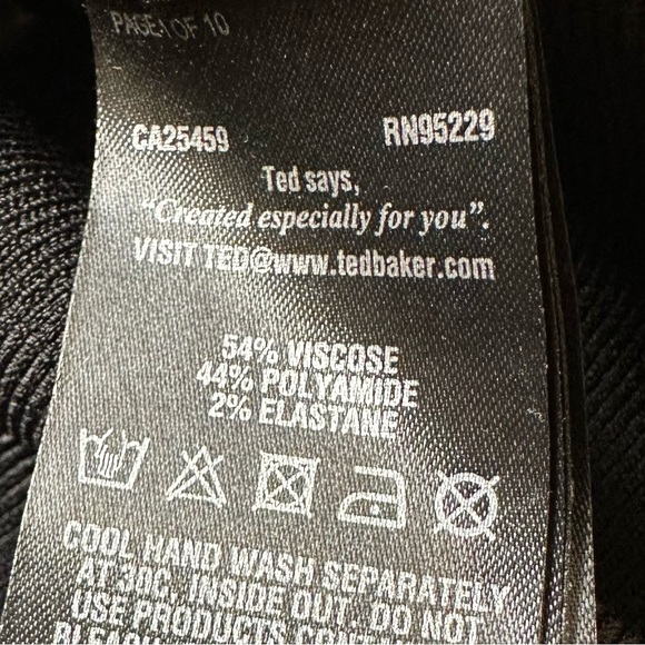 Ted Baker London Tynna Embellished Beaded Peplum Sweater Black - Picture 6 of 7